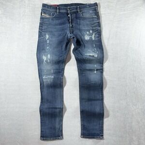 Men's Blue Distressed Jeans